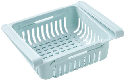 Keuken Organisator Opslag Plank Koelkast Opbergdoos Koelkast Vriezer Plank Houder Groente Fruit Organizer Box Mand een style - blauw