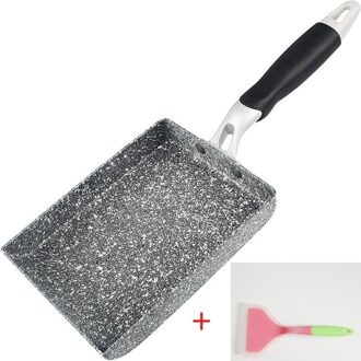 Keuken Pan Vierkante Non-stick Gebakken Eieren Pannen Japanse Stijl Koekenpan Gebakken Eieren Pannen Maker Ontbijt Pot mini Fornuis Pan Pot met spatula A