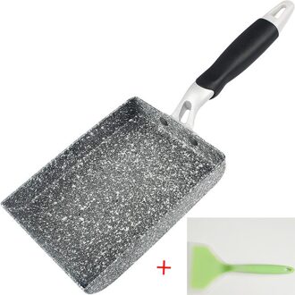 Keuken Pan Vierkante Non-stick Gebakken Eieren Pannen Japanse Stijl Koekenpan Gebakken Eieren Pannen Maker Ontbijt Pot mini Fornuis Pan Pot met spatula B