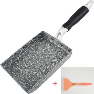 Keuken Pan Vierkante Non-stick Gebakken Eieren Pannen Japanse Stijl Koekenpan Gebakken Eieren Pannen Maker Ontbijt Pot mini Fornuis Pan Pot met spatula D