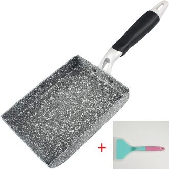 Keuken Pan Vierkante Non-stick Gebakken Eieren Pannen Japanse Stijl Koekenpan Gebakken Eieren Pannen Maker Ontbijt Pot mini Fornuis Pan Pot met spatula I