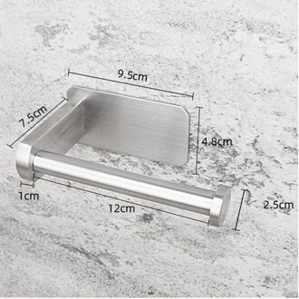 Keuken Papierrol Zelfklevend Wall Mount Toiletrolhouder Roestvrij Staal Badkamer Tissue Handdoek Accessoires Rack Houders 12cm