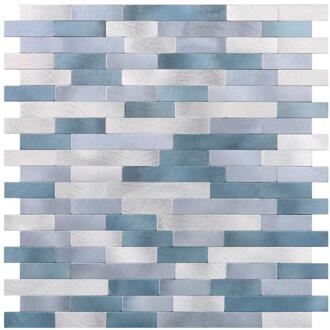 Keuken Peel En Stick Tegels Backsplash Muur Sticker Aluminium Oppervlak Metalen Tegels Zelfklevende Backsplash Diy Home Decor stijl 1 / 4 sheets