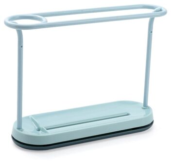 Keuken Plank Dubbele Pole Schorsing Saving Ruimte Multi-layer Opslag Vochtbestendige Afgeronde Randen Afvoer Handdoek Badkamer Rack groen