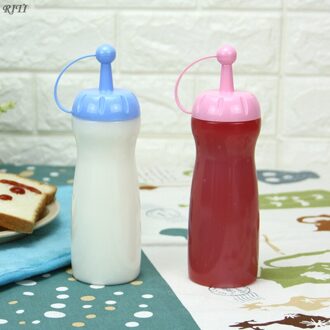 Keuken Plastic Squeeze Fles Voor Honing Salade Saus Ketchup Keuken Kruiderij Dispenser