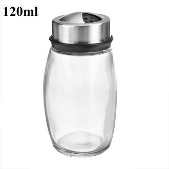 Keuken Potten Voor Kruiden Roterende Glas Cruet Kruiden Pot Set Bbq Peper Zout Shakers Paprika Fles Keuken Opbergrek Jar 1stk 120ml bottle