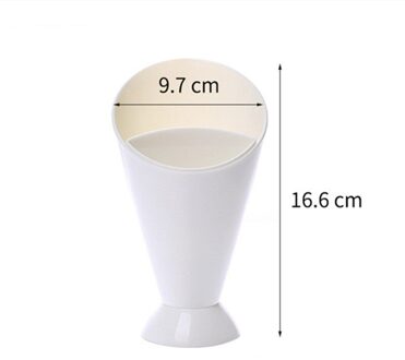 Keuken Presenteren Tool Snack Kegel Stand + Dip Houder Voor Chips Vinger Voedsel Saus Wit Fries Dip En Kegel Cup snack Houder Presenteren