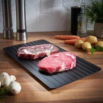Keuken Quick Aluminium Ontdooien Plaat 9 Keer Quick Ontdooien Plaat Bevroren Voedsel Quick Ontdooien Plaat 23.0X16.5x0.2CM
