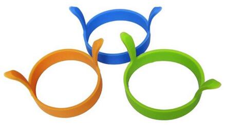 Keuken Ronde/Hart Vorm Silicone Egg Fry Frier Gebakken Oven Stroper Pancake Ring Mould Tool