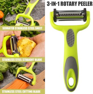 Keuken Roterende Dunschiller Groente Fruit Dunschiller Met Roterende Gekarteld Rvs Tool Voor Keuken Cocina -V12