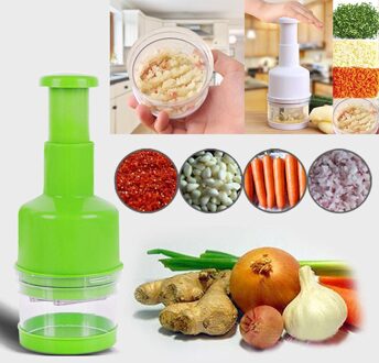 Keuken Rvs Handpers Shredder Pat Punch Druk Knoflook Ui Gember Gember Knoflook Veggie Chopper L * 5 wit
