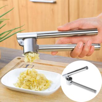 Keuken Rvs Knoflookpers Crusher Thuis Koken Groenten Gember Squeezer Stamper Handheld Gember Knoflook Vleesmolen Gereedschap