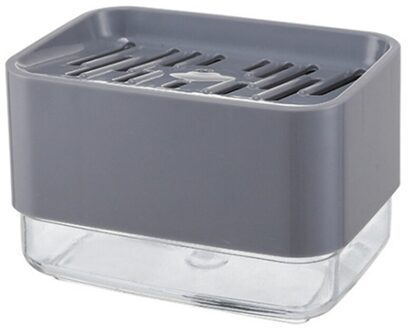 Keuken Schoonmaken Zeep Doos Met Spons Zeep Opbergdoos Keuken Zeepdispenser Spons Scrubber Houder Case grijs