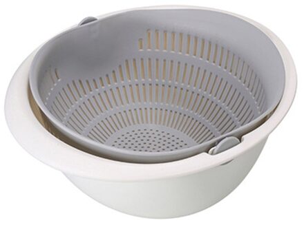 Keuken Siliconen Dubbele Afvoer Mand Kom Wassen Opslag Mand Theepot Kommen Afdruiprek Groente Fruit Schoonmaken Tool #45