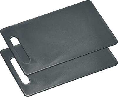 Keuken snijplank van kunststof - 2x - grijs - 20 x 29 cm