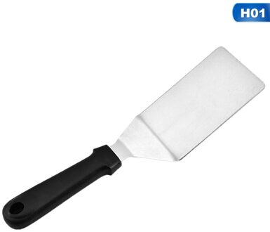 Keuken Spatel Houten Handvat Grill Turner Rvs Metalen Schrapen Voor Pannenkoek Teppanyaki Hibachi Bakplaat Kookgerei