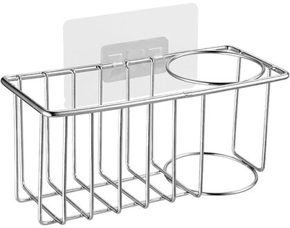 Keuken Spons Houder Chrome Plaat Organizer Aanrecht Drogen Stand Kom Plaat Schotel Cup Cutler Afdruiprek Opslag Gootsteen Mand