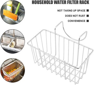 Keuken Spons Houder, Rvs Spoelbak Caddy Organisator Zeep Afwasmiddel Afdruiprek Borstel Rack Houder