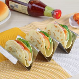 Keuken Taco Holder Stand Rvs Taco Rekken Tortilla Houders Metalen Pannenkoek Taco Trays met Handvatten voor Grill Oven
