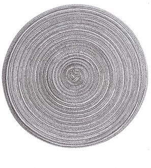 Keuken Tafel Plaat Mat Anti Slip Coaster Warmte Pad Drogen Gerechten Geweven Huishouden Plaatsing Matten Opvouwbare Eettafel Decor donker gary / 18cm