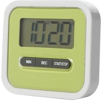 Keuken Timer Digitale Countdown Koken Timer Draagbare Abs Plastic Bakken Timing Klok groen