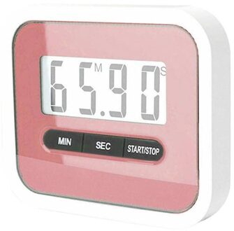 Keuken Timer Digitale Countdown Koken Timer Draagbare Abs Plastic Bakken Timing Klok roze