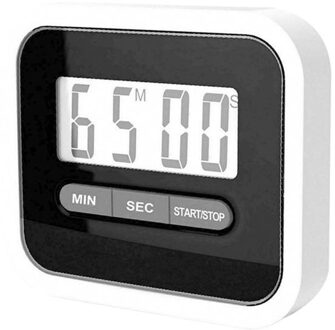 Keuken Timer Digitale Countdown Koken Timer Draagbare Abs Plastic Bakken Timing Klok zwart