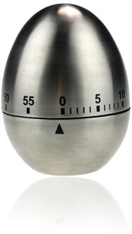 Keuken Timer Handleiding Roestvrij Staal Ei Vormige Mechanische Roterende Alarm Met 60 Minuten Voor Koken # T2P