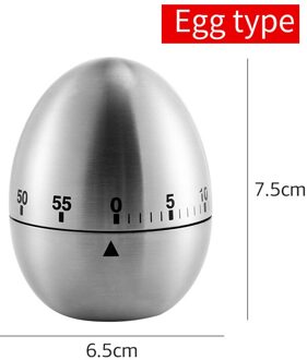 Keuken Timer Rvs Koken Eieren 60 Minuten Mechanische Wekker Bakken Koken Tools Countdown Time Management Egg