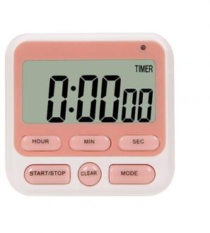 Keuken Timers Koken Digitale Timer Countdown Wekker Bakken Cake Pizza Timer Kok Voedsel Keuken Gereedschap Accessoires 1 Uur Roze