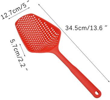Keuken Tool 1Pc Nylon Vergiet Koken Schop Groente Zeef Non-stick Frieten Filter Keuken Gadgets En Accessoires rood