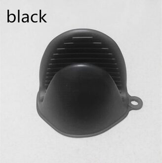 Keuken Tool Silicone Handschoenen Oven Warmte Geïsoleerde Vinger Handschoenen Koken Magnetron Antislip Grijper Pannenlap Keuken Accessoires zwart