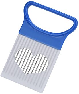 Keuken Tool Tomaat Ui Groenten Slicer Snijden Aid Houder Gids Snijden Cutter Veilig Vork Utensilios De Cocina #1 blauw
