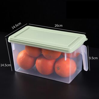 Keuken Transparante Opbergdoos Upgrade Verdikte Koelkast Vers Houden Doos Graan Verzegelde Kan Koelkast Opbergdoos groen