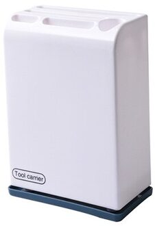 Keuken Universele Opbergrek Messenblok Plastic Gebruiksvoorwerp Rack Holder Werkbladen Plank Met Anti-Slip Pads wit