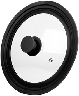 Keuken Universele Pan Deksel Kookgerei Gehard Glas Siliconen Velg Deksel Deksel Steelpan Stoom Vent Schroef Handvat Keuken Gadget Set zwart