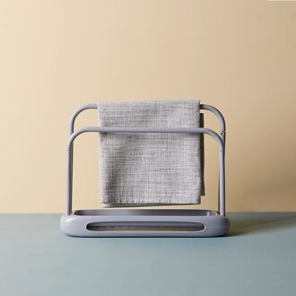 Keuken Vaatdoek Houder Voor Handdoek Rag Hanger Gootsteen Sponsbakje Rack Plank Voor Badkamer Schotel Doek Afneembare Organizer # Yj grijs