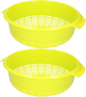 keuken vergiet - 2x - groen - 27 x 23 x 9 cm - Laag model - kunststof - keuken accessoi