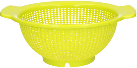 Keuken vergiet/zeef - kunststof - D23 x H10 cm - groen