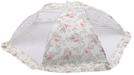 Keuken Verse Voedsel Schotel Cover Gevouwen Voedsel Deksel Paraplu Voor Beschermen Voedsel Koreaanse Stijl Keuken Gereedschap Accessoires klein peony
