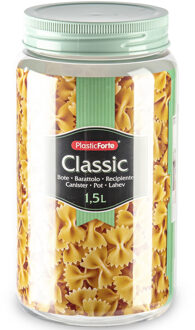 keuken voorraadpot - weckpot - mintgroen - 1.5 liter - kunststof