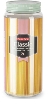 keuken voorraadpot - weckpot - mintgroen - 2 liter - kunststof