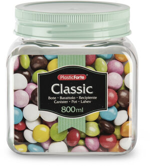 keuken voorraadpot - weckpot - mintgroen - 800 ml - kunststof