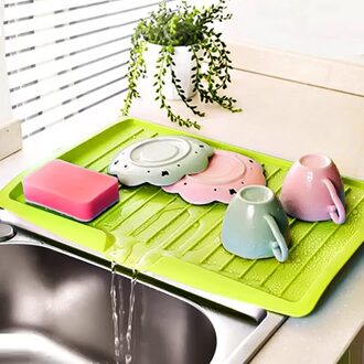 Keuken Ware Bestek Afvoer Rack Plastic Afdruiprek Tray Kitchen Tools Opslag Rack Organizer Bestek Filter Plaat #5 A-groen