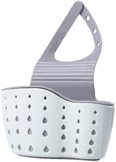 Keuken Zeep Spons Houder Opslag Mand Wastafel Kraan Opknoping Tas Voor Zeep Spons Afvoer Rack Plastic Keuken Organisator Mand B