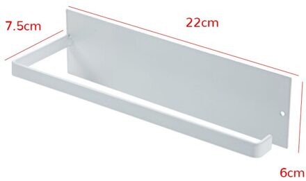 Keuken Zelfklevende Papieren Handdoek Houder Wc-papier Hanger Roll Papier Opbergrek Muur Opknoping Plank Badkamer Organisator Plank wit A