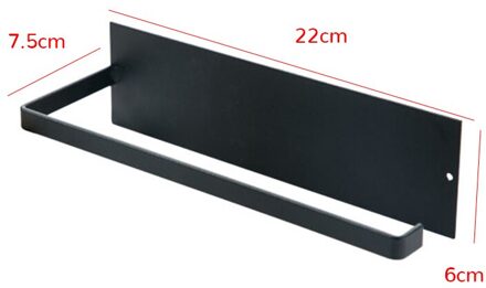 Keuken Zelfklevende Papieren Handdoek Houder Wc-papier Hanger Roll Papier Opbergrek Muur Opknoping Plank Badkamer Organisator Plank zwart A
