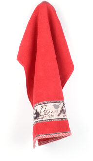Keukendoek Birds Rood - 53×60 cm