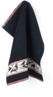 Keukendoek Birds Zwart - 53x60 cm