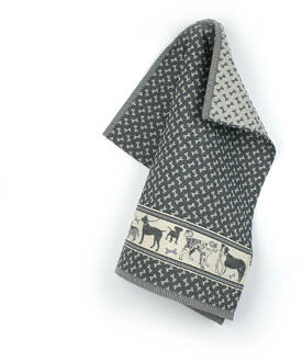 Keukendoek Dogs Zwart - 53x60 cm